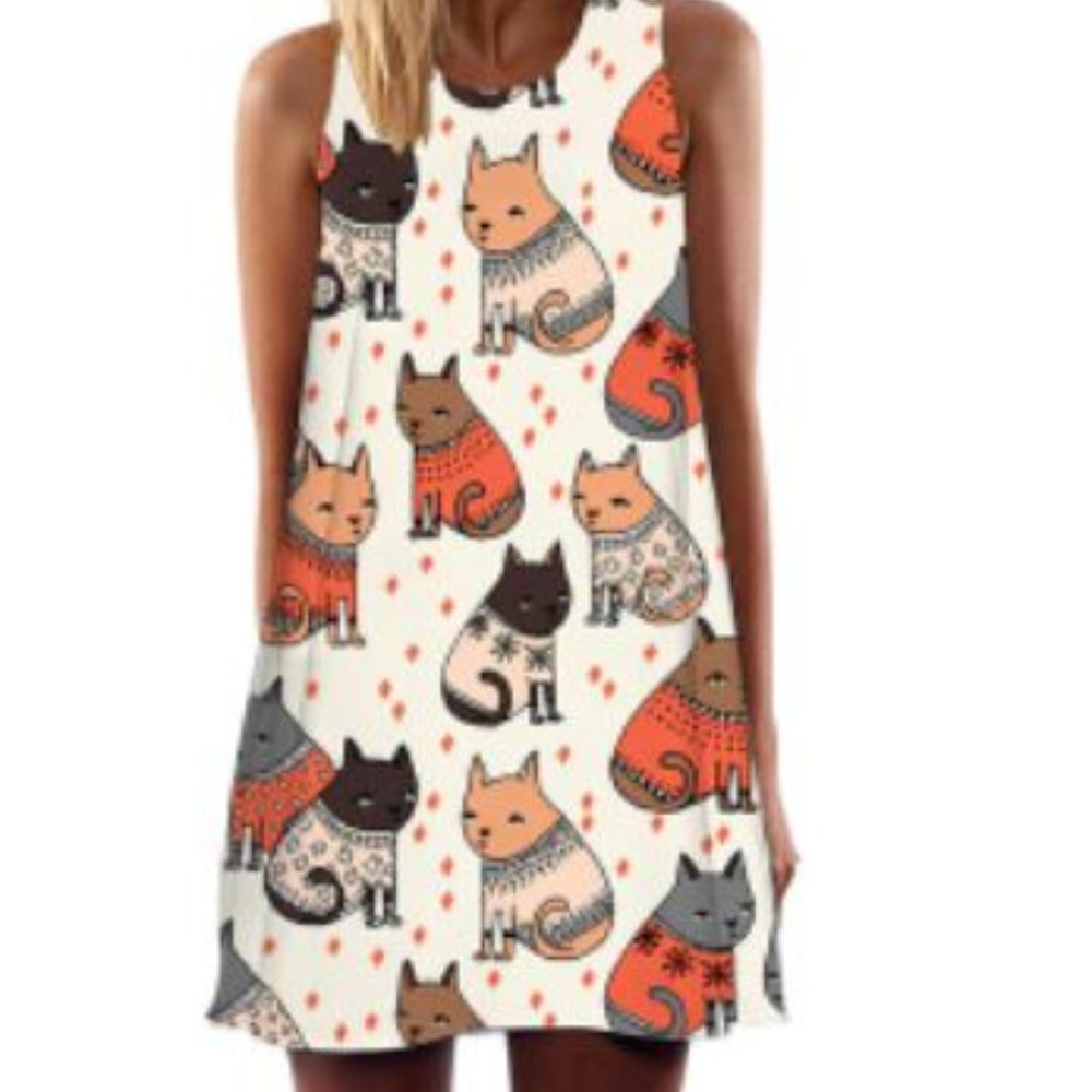 Animal Print Mini Dress